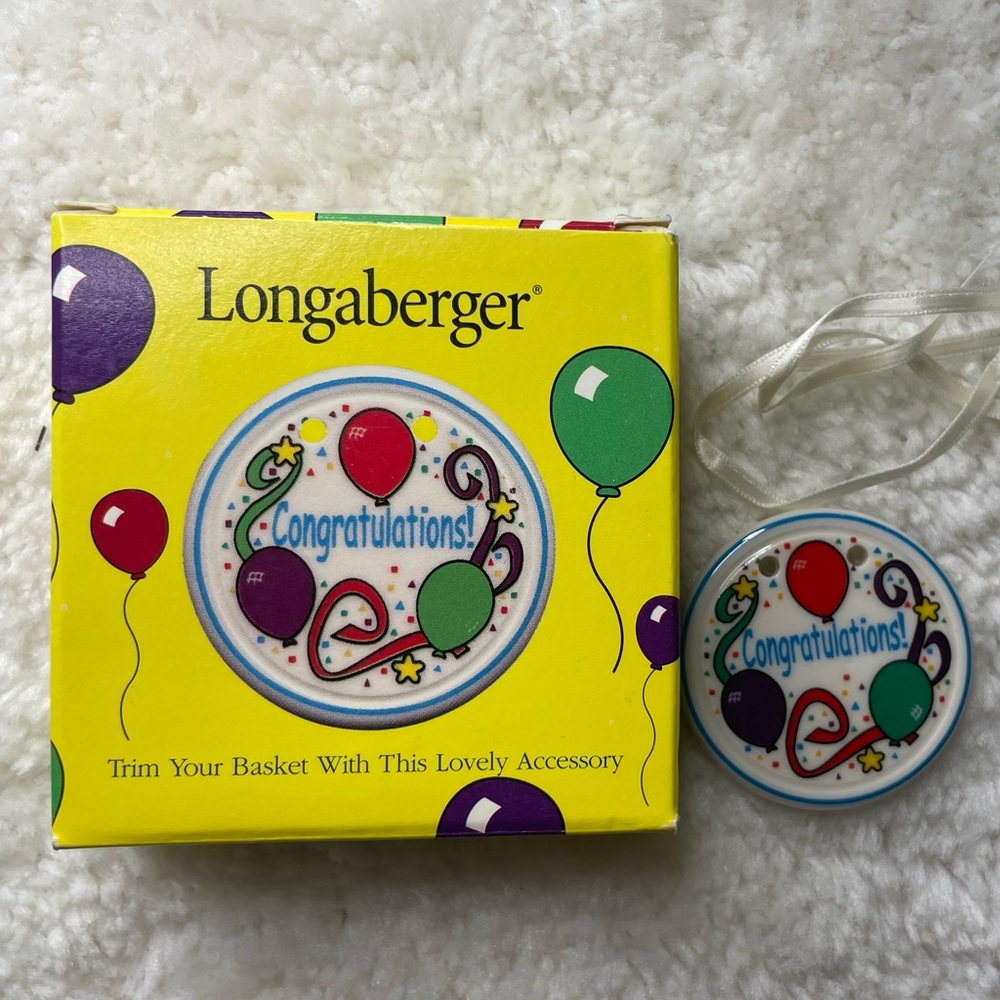 Longaberger Congratulations Tie-On